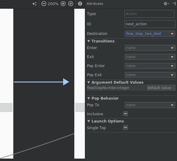 Screenshot of a selected arrow showing action attributes 903fa5df3721baf9.png