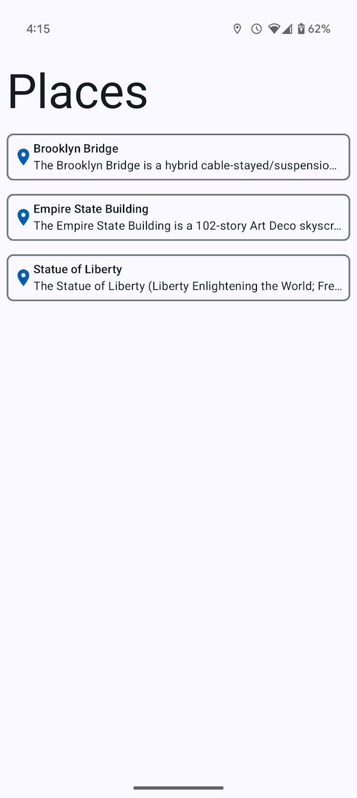 There is now an additional line of text on the screen for the projection state that says 'Not projecting'