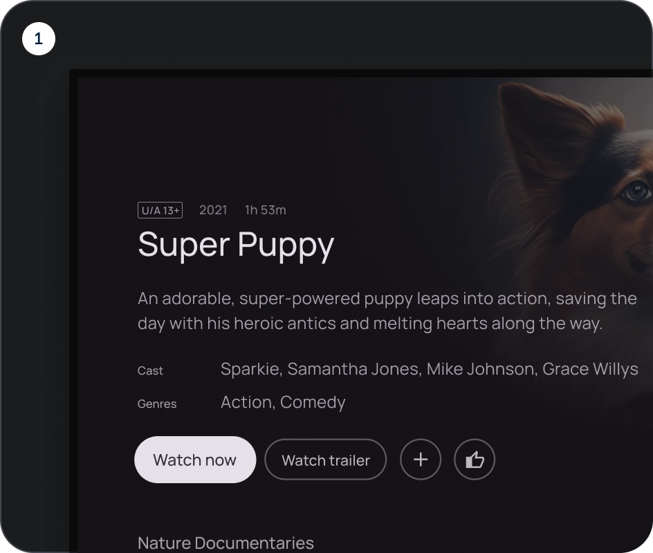 Example of Button row layout