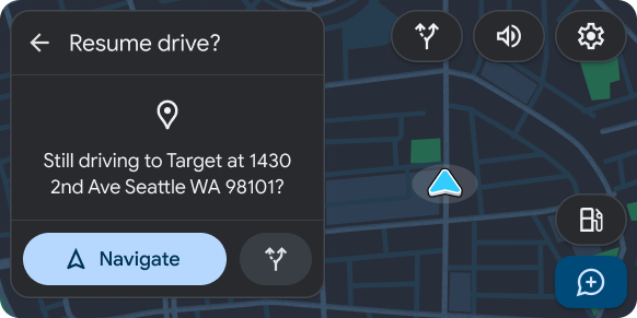 Map + X with included Message template with primary and secondary action
  buttons
