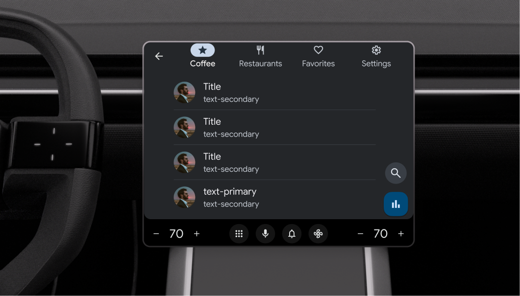 Example of tab template