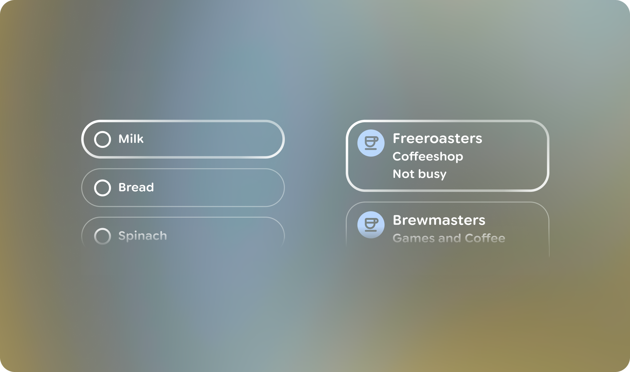 Design elements should be anchored to the bottom of the
frame.