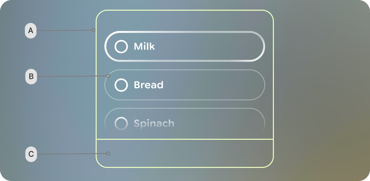 Design elements should be anchored to the bottom of the
frame.