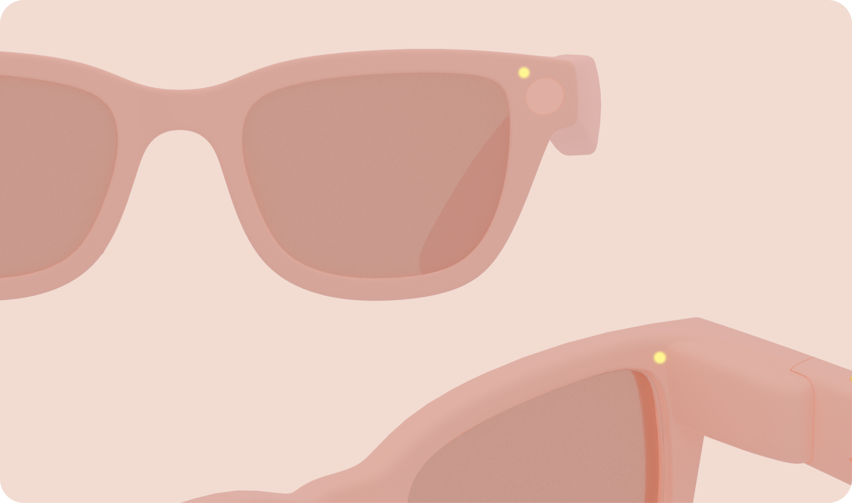 AI Glasses include two
LEDs.