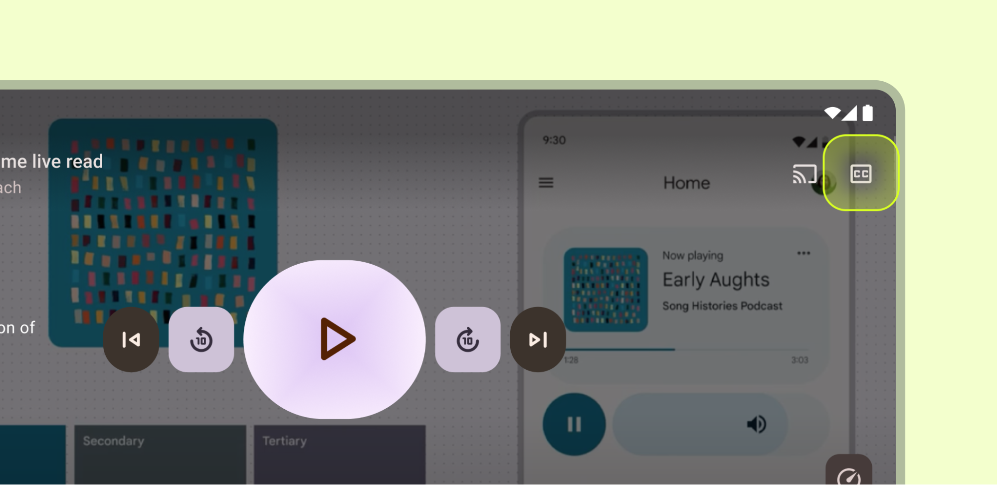 Closed captioning setting