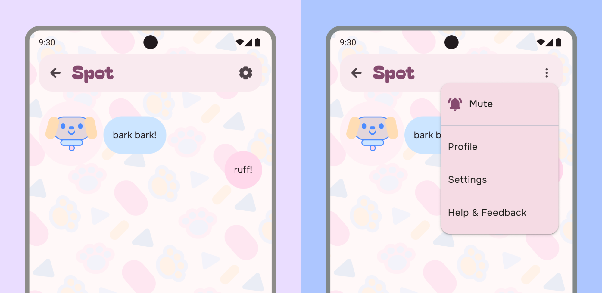 settings in two locations