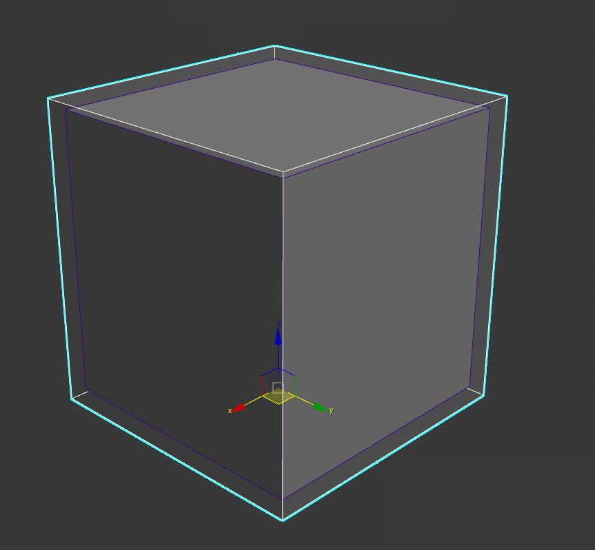 A cage surrounding the low polygon mesh