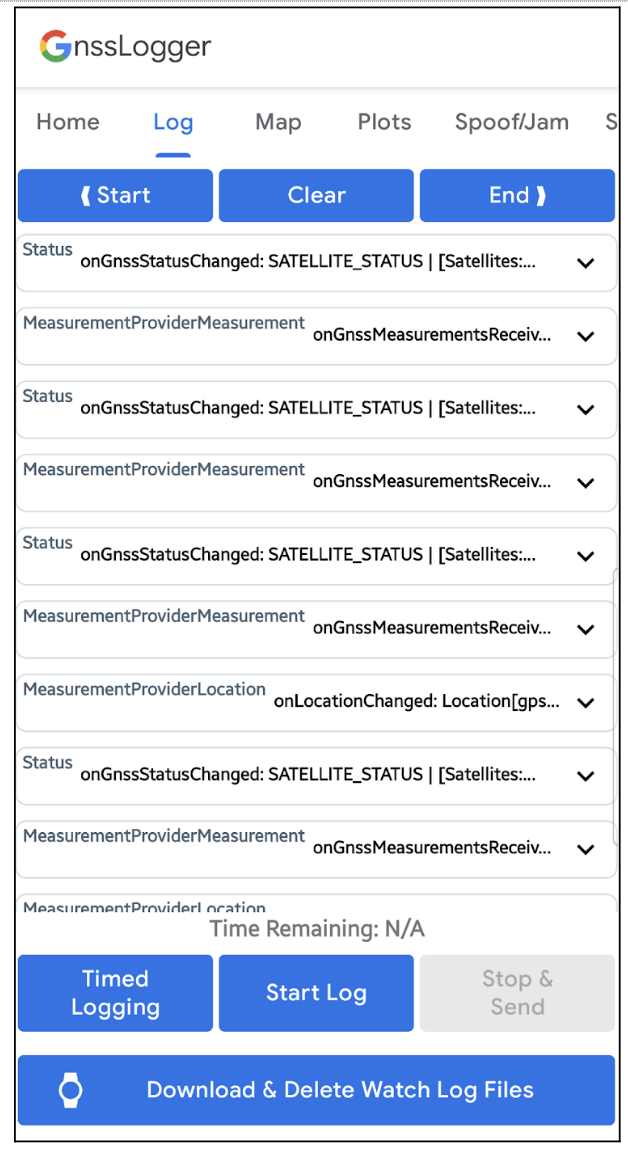 Download & Delete Watch Log Files button