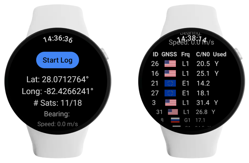 GnssLogger for Wear OS