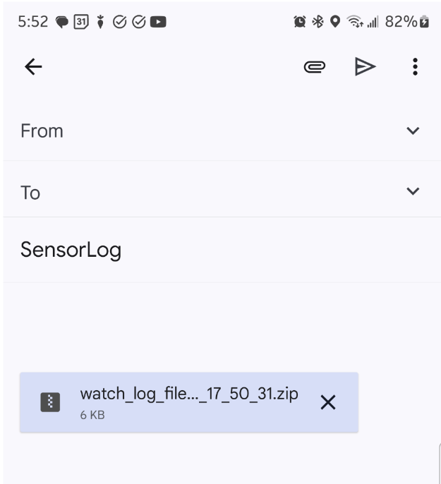 Email with attached zip file