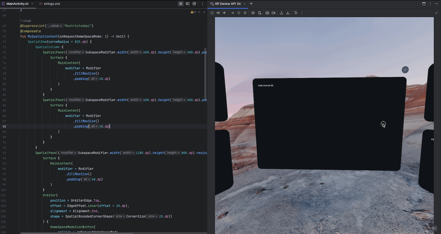 The XR Emulator now launches by default in the embedded state.