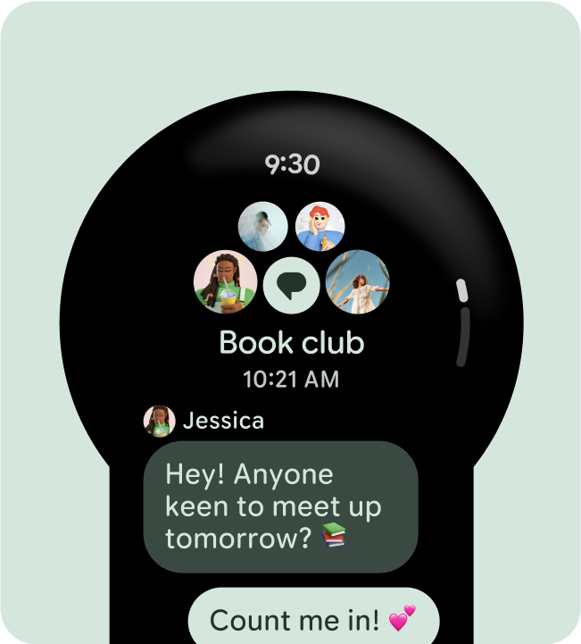 Vertical scrolling message chat
