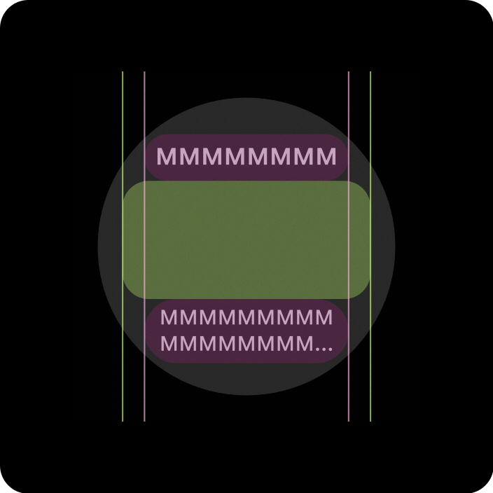 Example of non-scrolling view