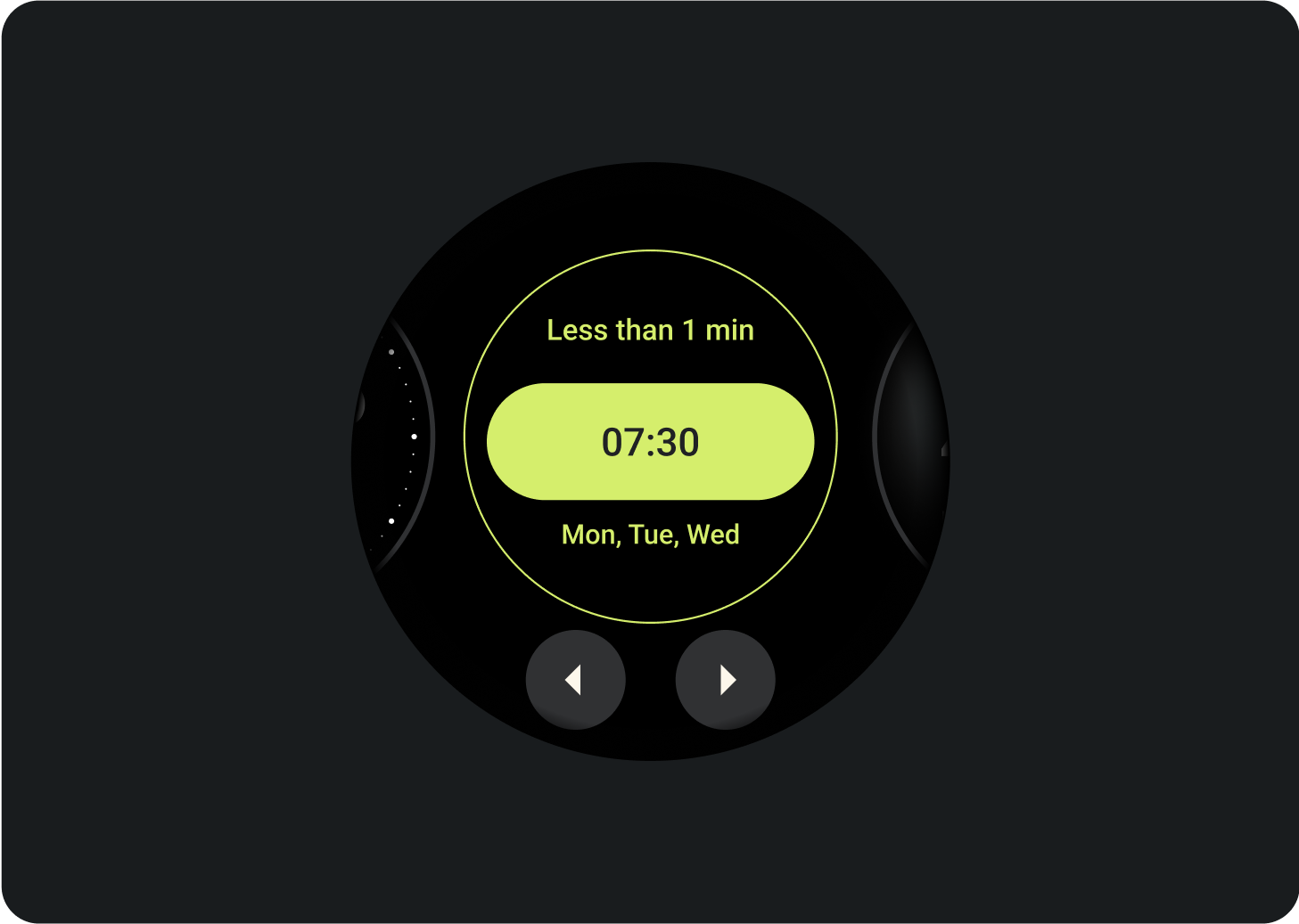 Example of tile preview in tile manager on Wear OS